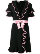 Gucci - Ruffle Bow Dress - Women - Silk/polyamide/spandex/elastane/viscose - S, Black, Silk/polyamide/spandex/elastane/viscose