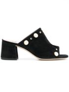 Gianna Meliani Pearl Embellished Mules - Nude & Neutrals