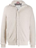 Brunello Cucinelli Ribbed Cardi-coat - Neutrals