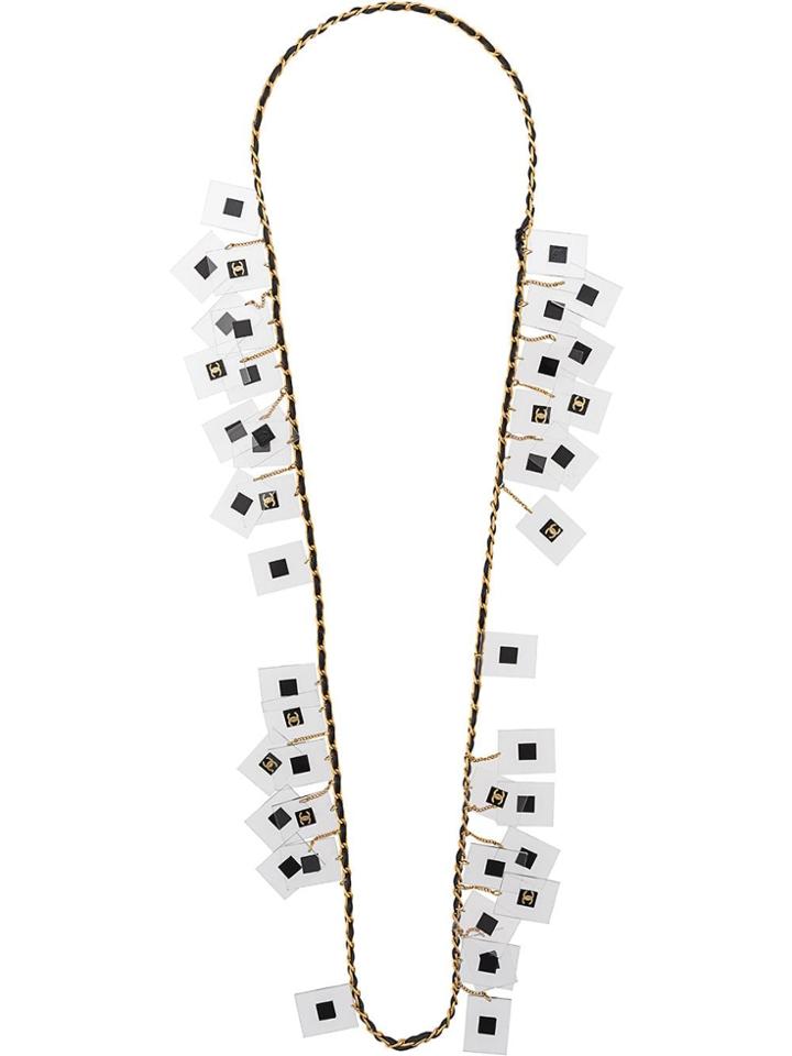 Chanel Vintage 1990's Logo Charm Necklace - Gold