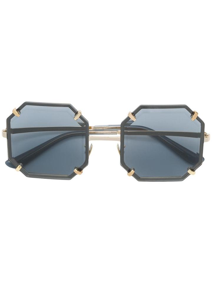 Dolce & Gabbana Eyewear Hexagonal Metal Sunglasses - Grey