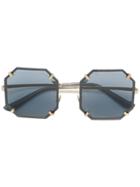 Dolce & Gabbana Eyewear Hexagonal Metal Sunglasses - Grey