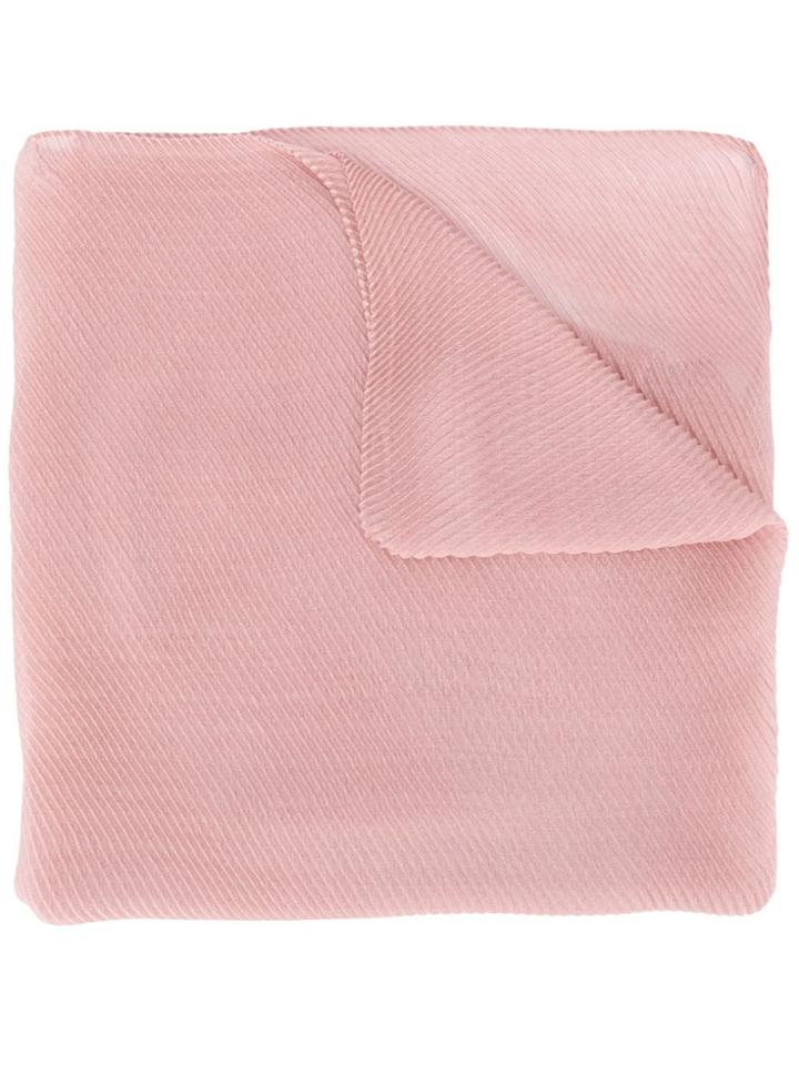 Agnona Pleated Mini Scarf - Pink