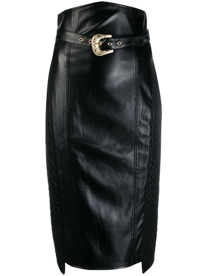 Just Cavalli Belted Pencil Skirt - Black