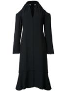 Proenza Schouler Cold Shoulder Midi Dress, Women's, Size: 6, Black, Viscose