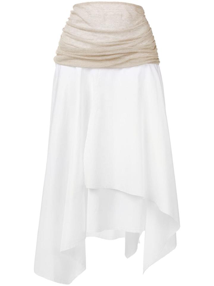 Loewe Asymmetric Midi Skirt - White