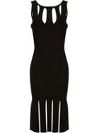 Cushnie Et Ochs 'peekaboo Fringe' Dress, Women's, Size: Medium, Black, Polyester/rayon