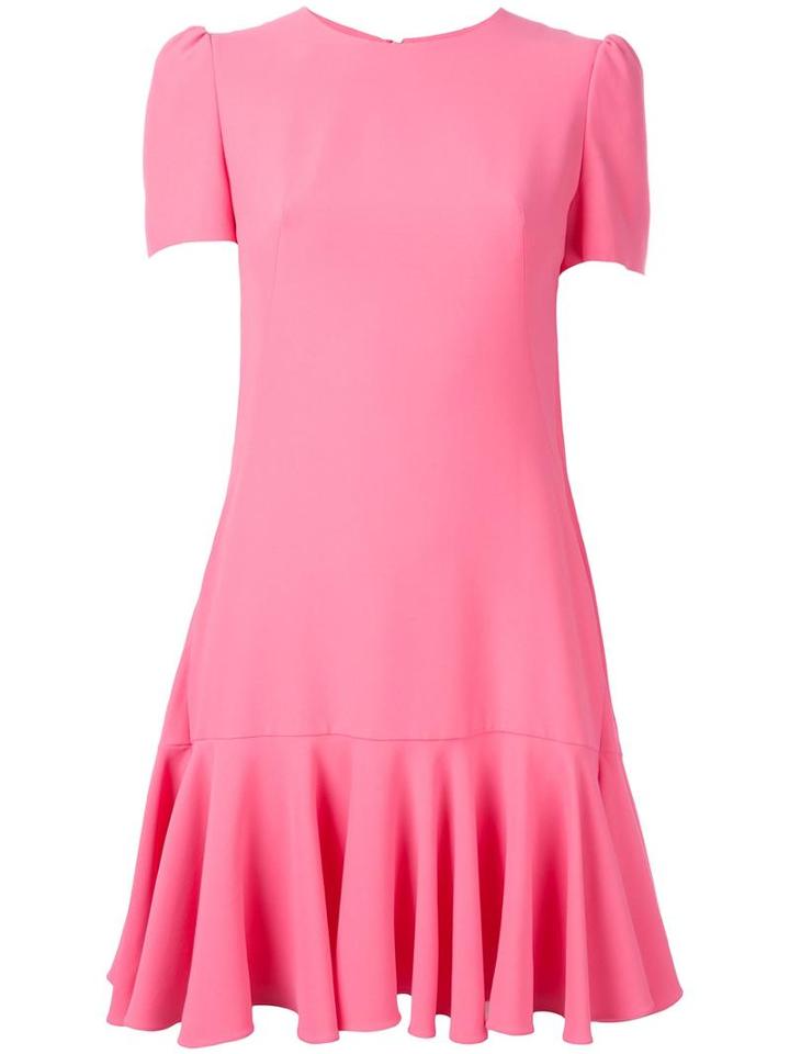 Alexander Mcqueen Cape-back Mini Dress, Women's, Size: 44, Pink/purple, Silk/acetate/viscose