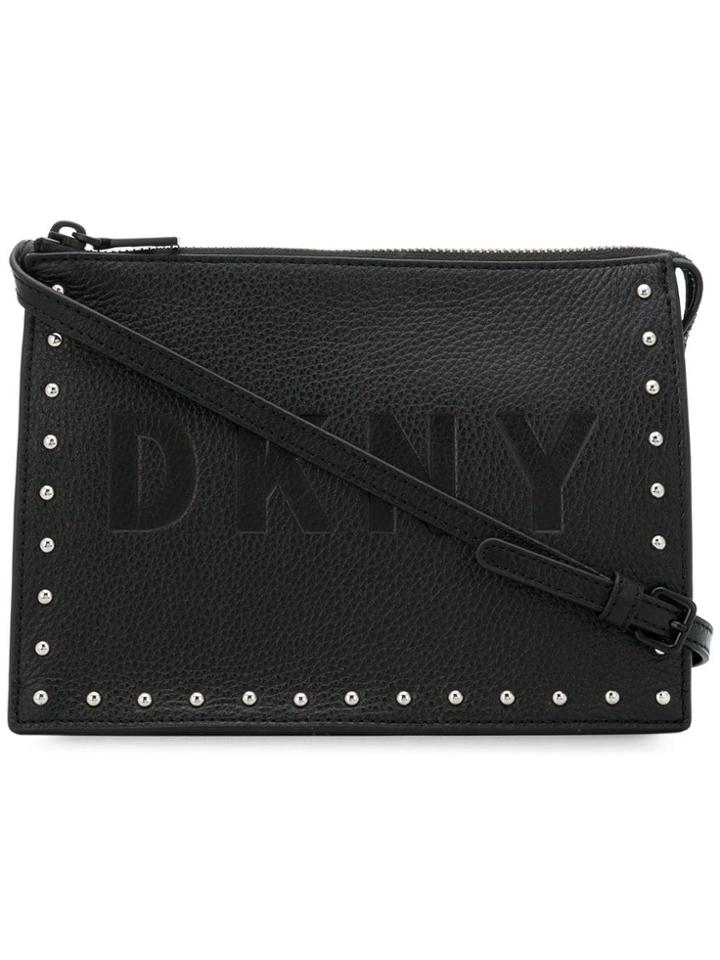 Dkny Dkny R83en796 Bbl Blk Black Leather/fur/exotic Skins->leather