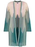 M Missoni Ribbed Open Cardigan - Green