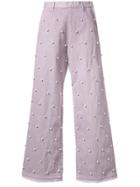 Tu Es Mon Trésor Dot Pearl Wide Jeans - Purple