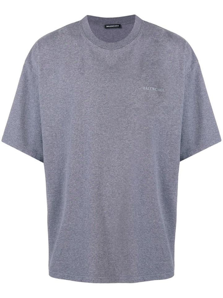 Balenciaga Self Print Boxy T-shirt - Grey