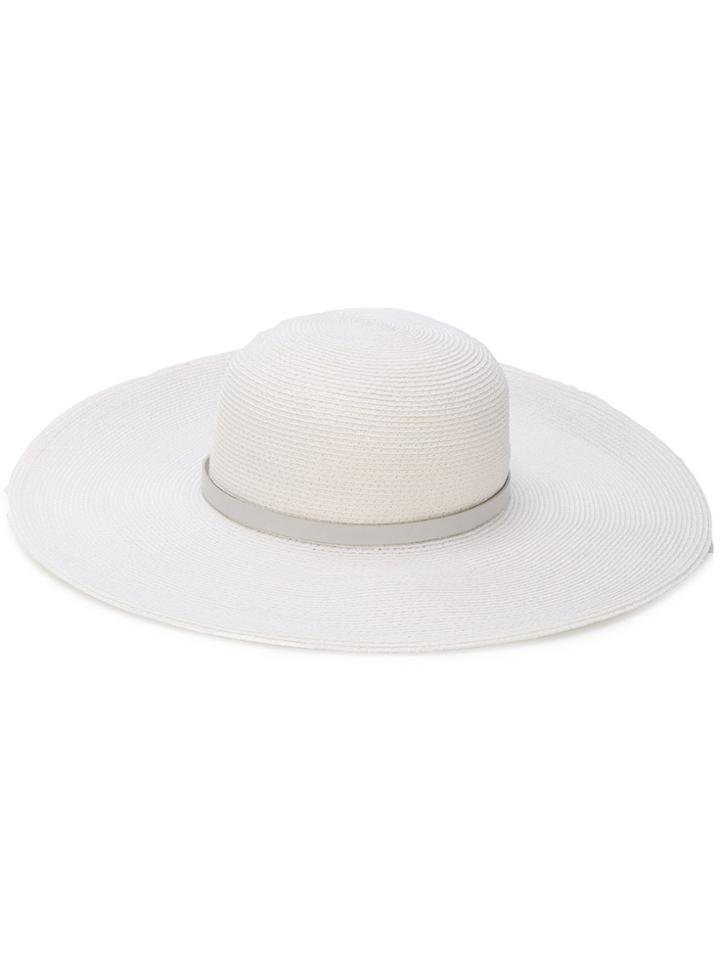 Inverni Wide Brim Sun Hat - White