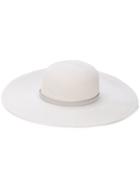 Inverni Wide Brim Sun Hat - White