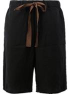 Ziggy Chen Drawstring Shorts, Men's, Size: 46, Black, Cotton/linen/flax