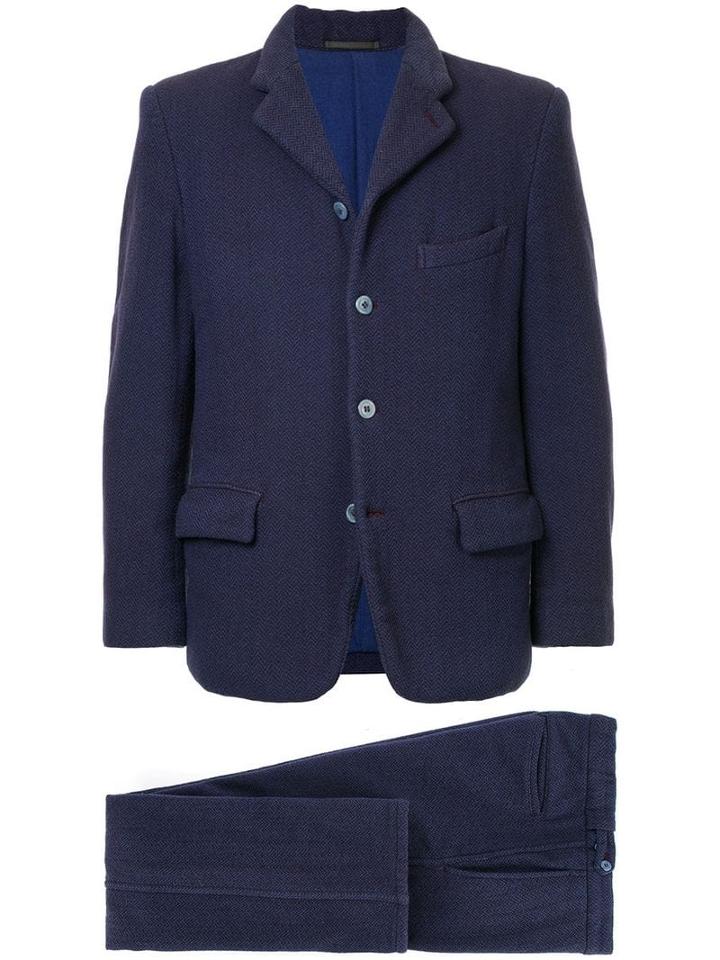 Comme Des Garçons Pre-owned Herringbone Two-piece Suit - Black