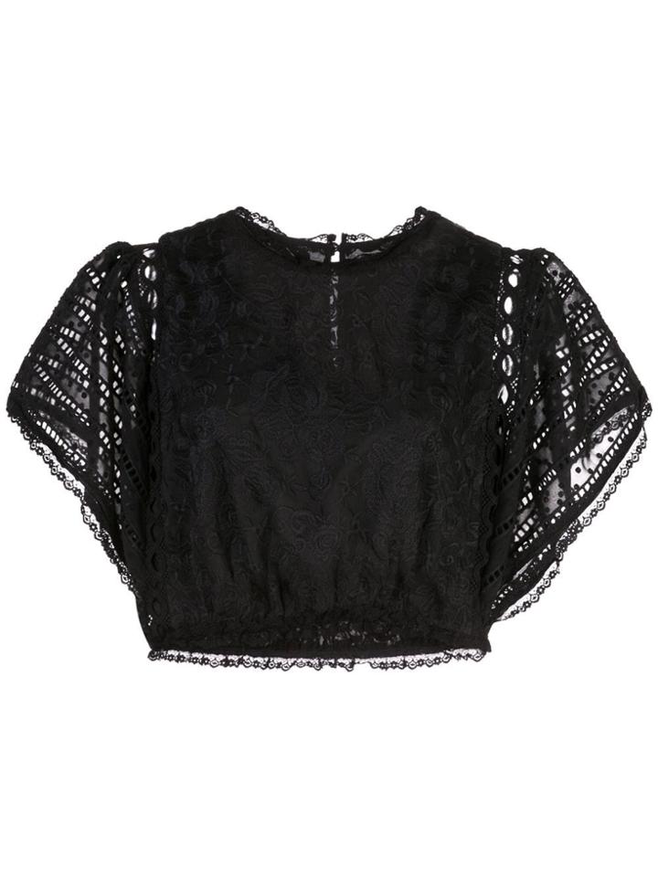 Cynthia Rowley Wicker Park Lace Top - Black
