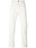 Closed Straight Leg Trousers, Men's, Size: 34/34, White, Elastodiene/cotton