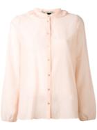 Acoté - Plain Shirt - Women - Cotton/nylon - 1, Pink/purple, Cotton/nylon