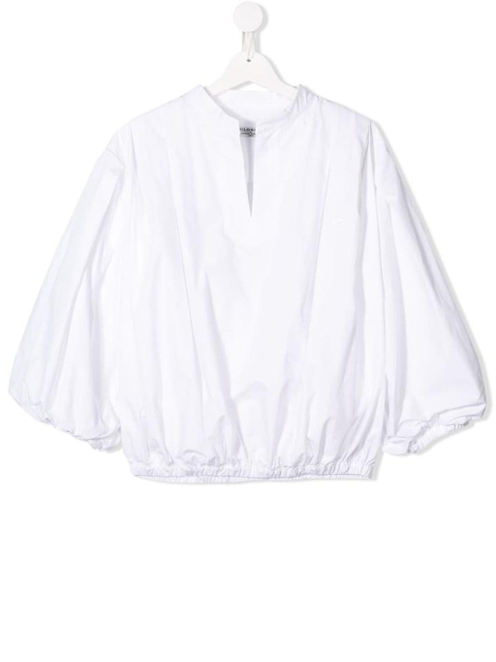 Philosophy Di Lorenzo Serafini Kids Teen Balloon Blouse - White