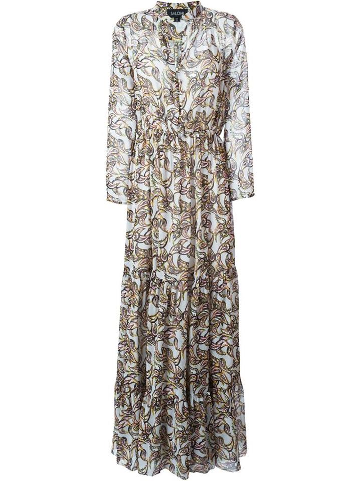 Saloni 'alexia' Dress, Women's, Size: 16, Beige, Polyester