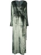 Attico - V-neck Dress - Women - Silk/viscose - 3, Green, Silk/viscose