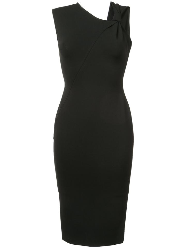 Victoria Beckham Sleeveless Fitted Dress - Black