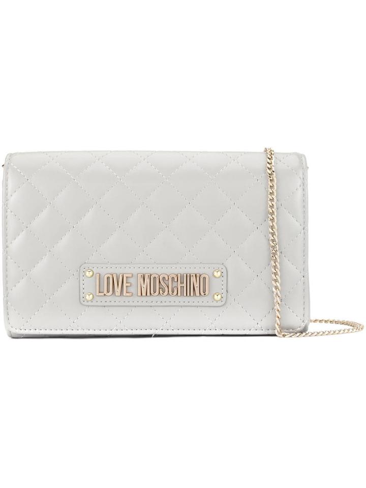 Love Moschino Quilted Crossbody Bag - Grey