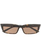 Balenciaga Eyewear Rectangular Sunglasses - Brown