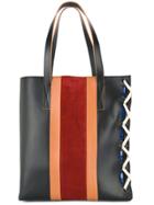 Marni Stripe Accent Tote Bag - Black