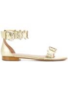 Red Valentino Studded Open-toe Sandals - Metallic