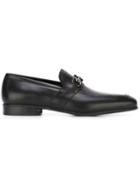 Salvatore Ferragamo Gancini Buckle Loafers, Men's, Size: 8, Black, Calf Leather/leather