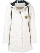Burberry Lightweight Diamond Quilted Parka - White