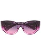 Balenciaga Eyewear Round Frame Sunglasses - Purple