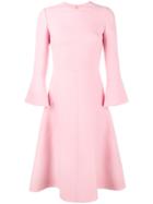 Valentino Crepe Couture Dress, Women's, Size: 42, Pink/purple, Virgin Wool/silk