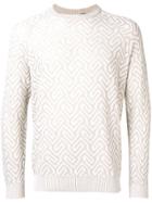 Giorgio Armani Geometric Patterned Jumper - Neutrals