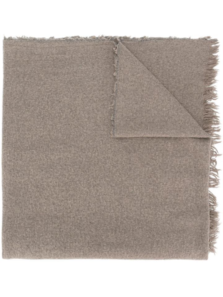 Rick Owens Thick Wrap Scarf - Grey