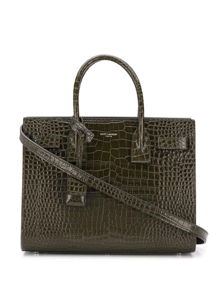 Saint Laurent Sac De Jour Tote Bag Small - Green
