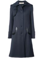 Nina Ricci Long Double Breasted Coat - Blue