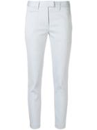 Dondup Striped Tailored Cropped Trousers - White