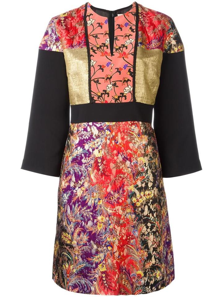 Etro Floral Jacquard Dress, Women's, Size: 48, Viscose/silk/metallic Fibre/silk
