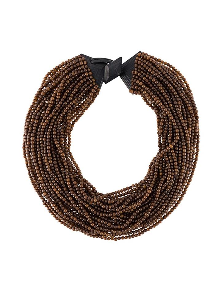 Monies Beaded Necklace, Women's, Brown