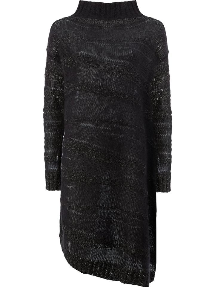 Masnada Roll Neck Oversized Jumper - Black