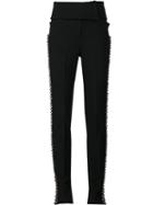 By. Bonnie Young Bell Detail Stripe Trousers, Women's, Size: 2, Black, Wool