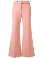 Sara Battaglia Tailored Flared Trousers - Pink