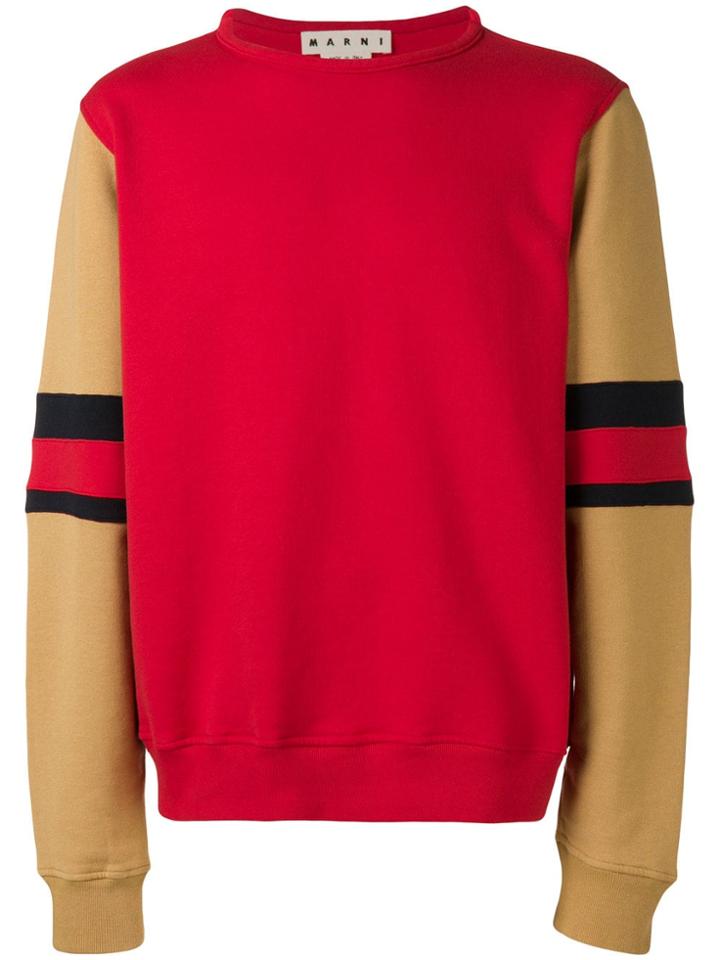 Marni Striped Sleeves Jumper - Red