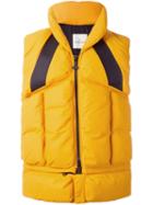 Moncler X Off-white Padded Sleeveless Gilet, Men's, Size: 2, Yellow/orange, Feather Down/polyamide