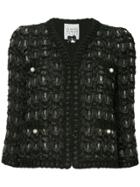 Edward Achour Paris Pearl Detail Jacket - Black