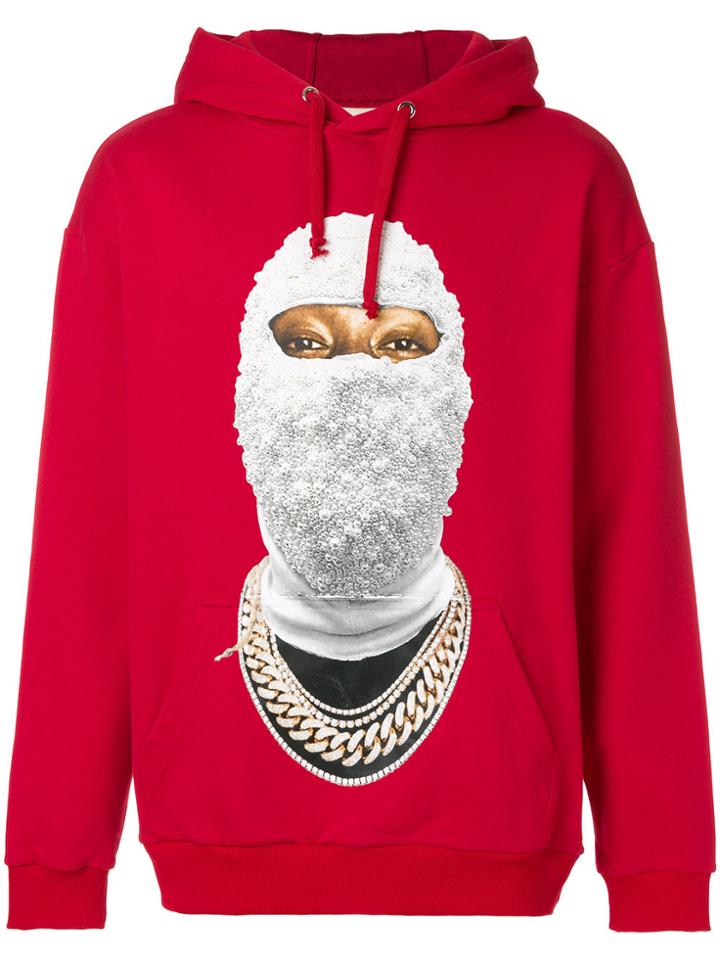 Ih Nom Uh Nit Graphic Print Hoodie - Red