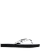 Michael Kors Logo Flip Flops - Silver
